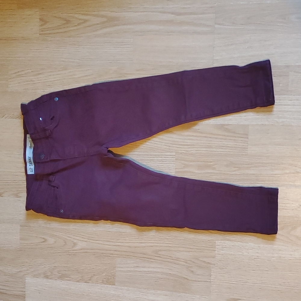 Toddler Boy Maroon Skinny Jeans!